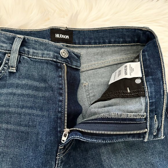 NWT HUDSON Noa JEANS Size 27 Mid Rise Crop Straight Leg in Brynlee Wash Blue NEW - Picture 11 of 16